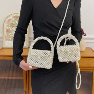 New Finished Pearl Handbag, Hand-woven Crossbody For Women, Mini Wedding Evening Exquisite Fashion Small Bag
