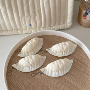 Keychain Bag Pendant Cute Mini Squishy Toy Dumplings Simulation Food Decoration Charms Stress Relief Gift
