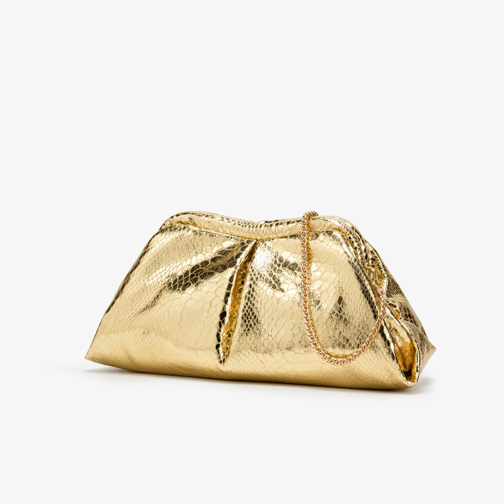 Snake Pattern Chain Shoulder Cloud Clip E Commerce Women's Evening Clutch Bag - Image 8