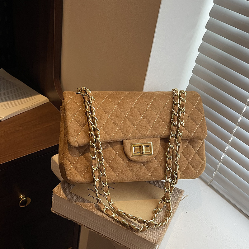 Fashionable Large Capacity Tote New Chain Diamond Grid Shoulder Bag, High-end Crossbody Bag - Image 2