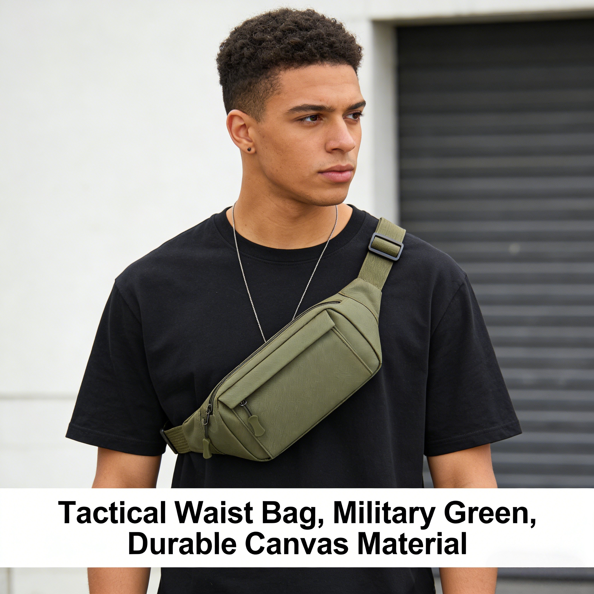 Lightweight Simple Nylon Fanny Pack Adjustable Waist Crossbody Belt Bag Men Women - Image 8