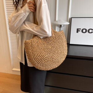 Summer Large-capacity Ethnic Woven Seaside Vacation Style Fashion Tote Bags, Niche Women’s Bags That Do Not Collide