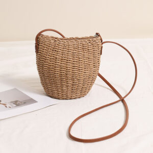 Cute Girl Crossbody Straw New Style Small Fresh Fish Basket Woven Female Holiday Beach Versatile Bucket Bag