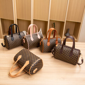 Retro contrast color printing handbag 2026 new Boston women’s mobile phone one shoulder Messenger pillow bag