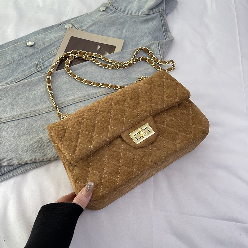 Fashionable Large Capacity Tote New Chain Diamond Grid Shoulder Bag, High-end Crossbody Bag - Image 7
