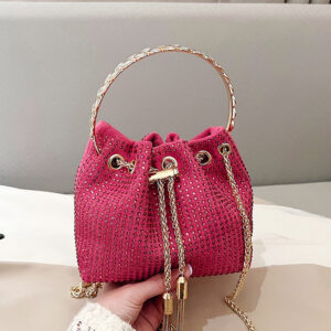This year’s popular rhinestone handbag 2026 new fashion versatile tassel chain texture trendy shoulder crossbody bag