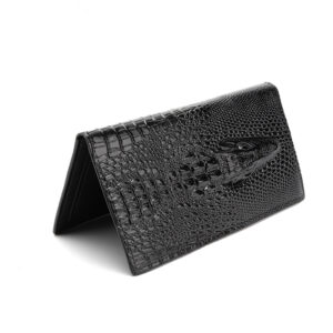 Bags Manufacturer Wholesale Men’s Crocodile Pattern Long Custom Dollar Bill Slot Business Wallet