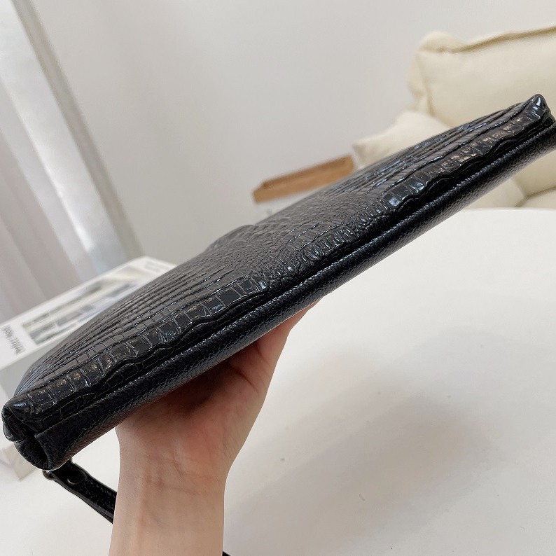 Maufacturer Me's Hadbag Casual Large Capacity Soft Leather Busiess Embossed Wallet Social Bag For Youg - Image 3