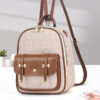 Double leather buckle beige