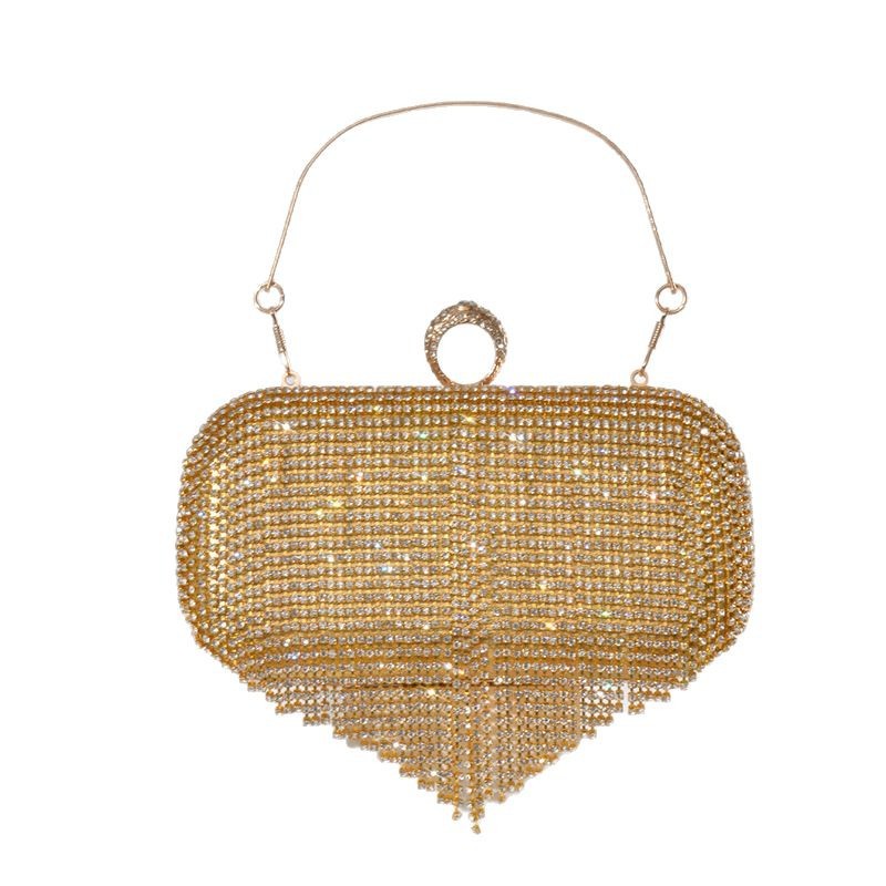 New Women's Tassel Evening Bag Elegant Cheongsam Clutch Diamond-Encrusted Handbag - Image 5