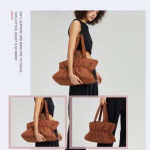 Personalized Shoulder Bag, New Arrival In Autumn Winter, Large-capacity Pleated Drawstring Handbag, Soft And Lightweight