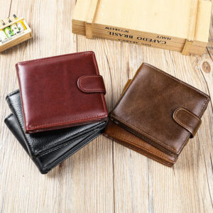 Fashionable Men’s Wallet, Genuine Leather Clip Layer, Cowhide Casual Multi Slot Wallet