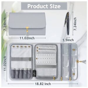Designer fashion new folding travel portable storage multi-ring earrings jewelry bag