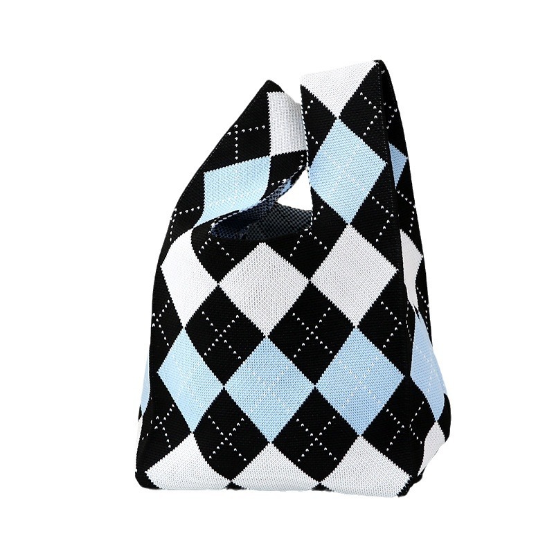 Knitted Women's Woven Handbag Trendy Tote Ins Style Gift Bag - Image 5