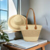 Hat Bag Set Beige Card Strip