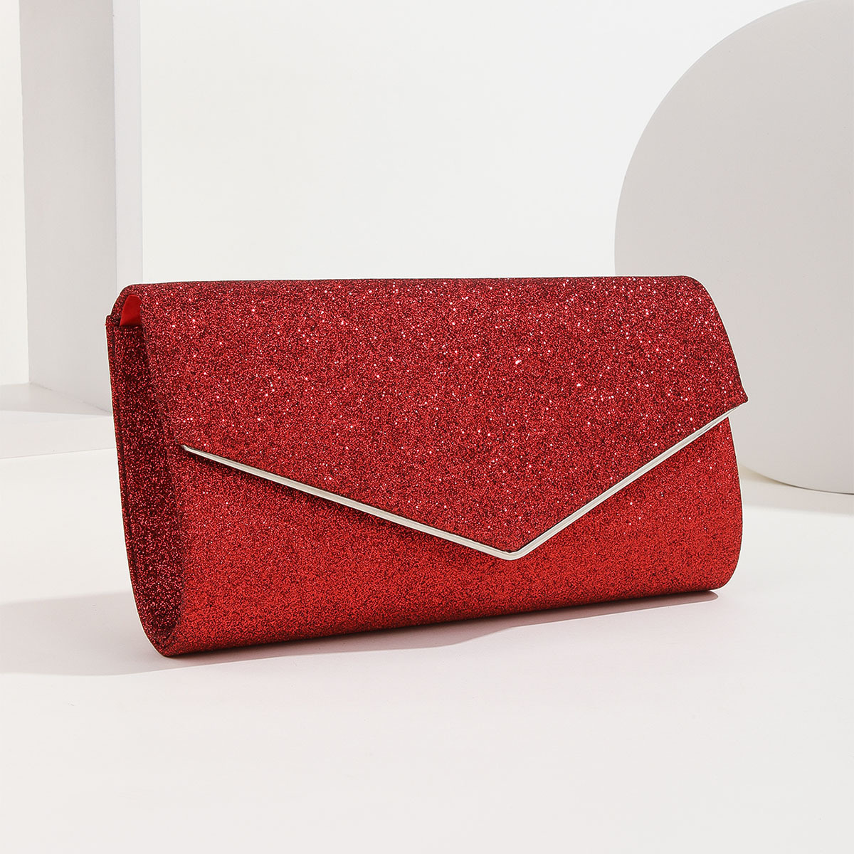 New Shiny Metal 70% Off Clutch Shoulder Crossbody Dress Evening Bag - Image 3