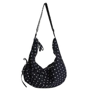 Vintage Polka Dot Crossbody Ladies Casual Hobo Shoulder Bag Daily Commute Purse