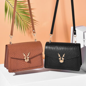 Light luxury new alligator print fashion lock small square single shoulder crossbody women’s mobile phone bag