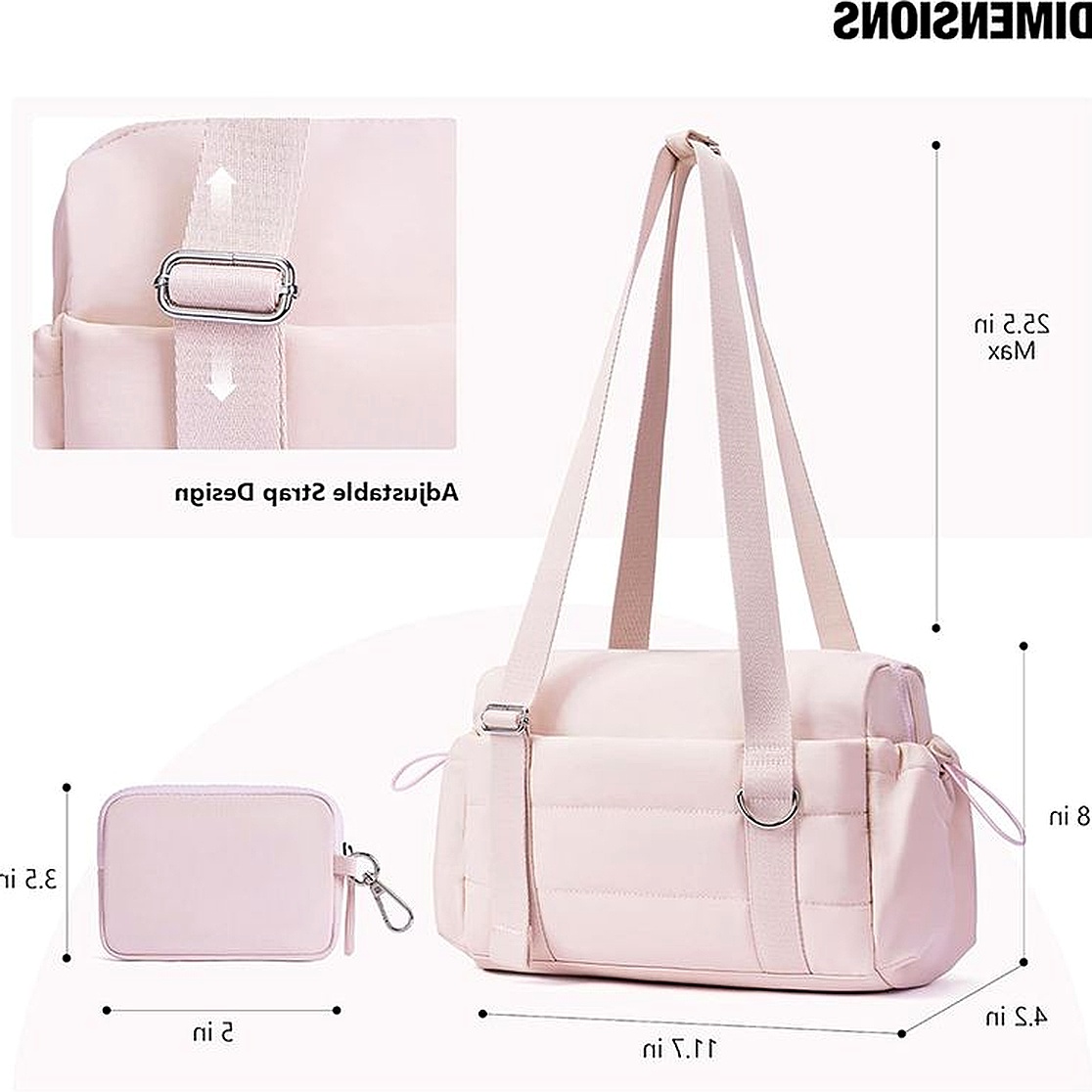 Women's Mini Duffel Shoulder Bag With Wet Compartment New Functional Bags Gym Tote - Image 4