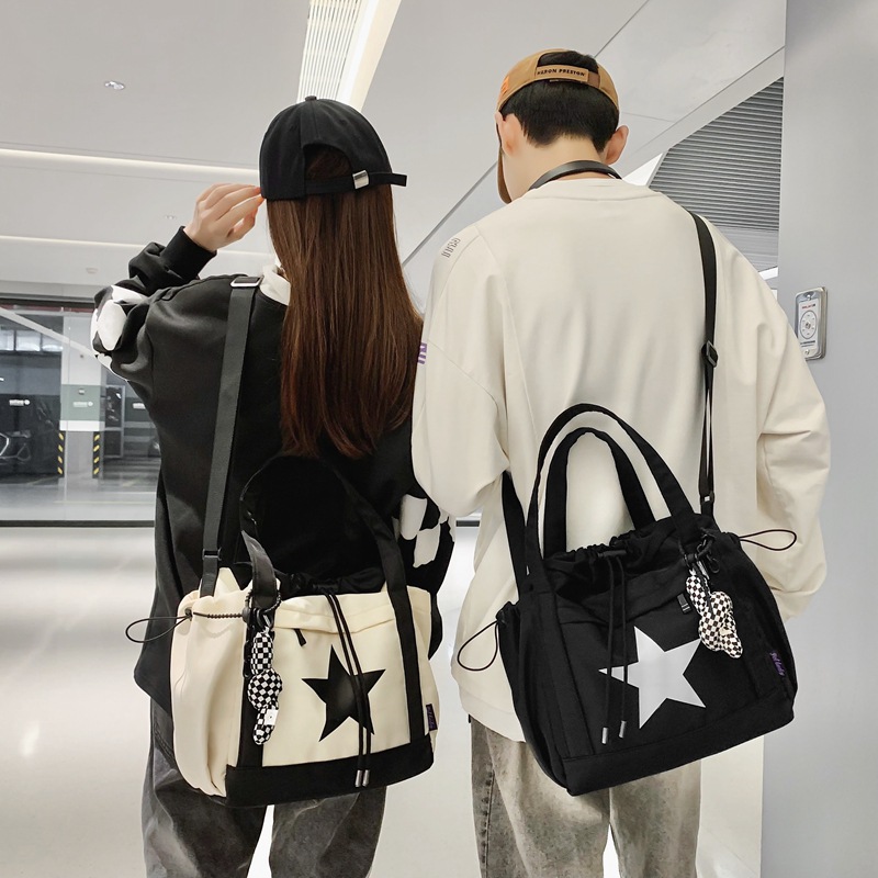 Large Capacity Canvas For Women Trendy Casual Workwear Student Class Commuting Handheld Shoulder Crossbody Bag - Image 2