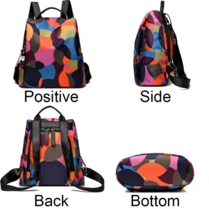 Colour Anti-theft Women Backpack High Quality Designer Travel Waterproof Bagpack Fashion Large Capacity School Book Bag