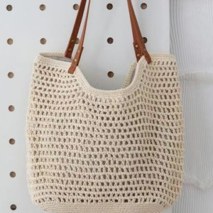 Bags Large Capacity Single Shoulder Cotton Woven New Hollow Mesh Tote Seaside Holiday Beach Women’s Bag