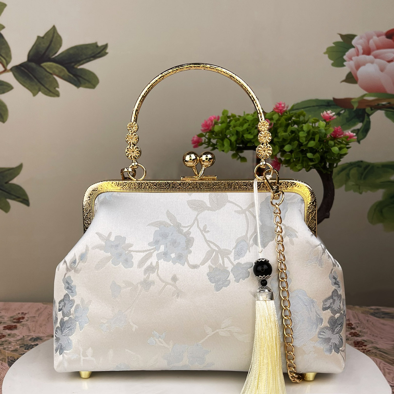 Simple Cheongsam Cross-body Three-purpose Handbag Women's Bag Womenbag - Image 5