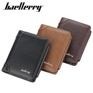 Men’s short with multiple slots, 3 folds, a stylish thin card bag, large capacity, practical and convenient high-end