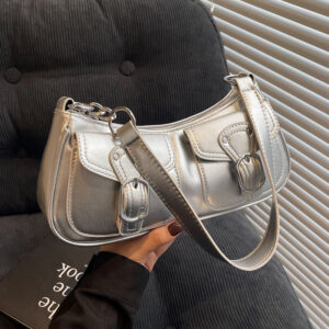 2026 Autumn New Korean Fashion Commuter Small Simple Casual Belt Buckle Decorative Unique Niche Crossbody Bag