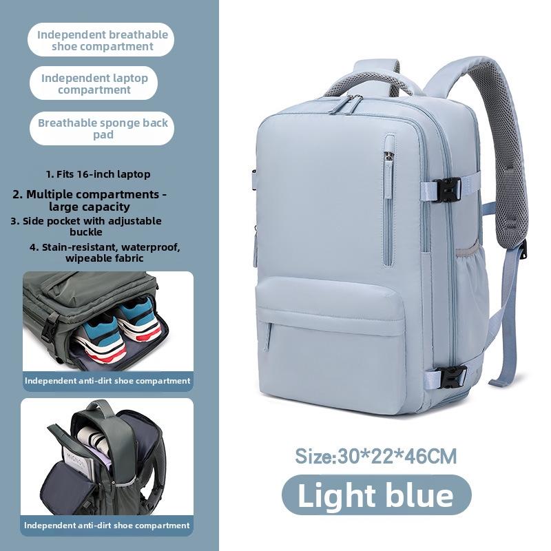 Men's And Women's Lightweight Large Capacity Backpack Short-distance Travel Bag - Image 4