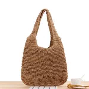 Single Shoulder Woven Forest Style Handmade Crochet Casual Large Capacity Beach Women’s Bag