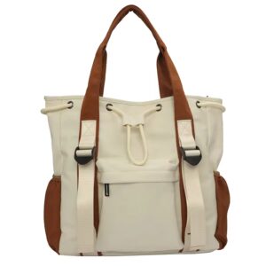 Large Capacity Tote Color Contrast Shoulder Women’s Casual Handbag Female Simple Commuter Crossbody Bag