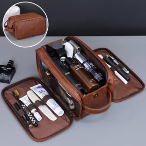Multi Pockets PU Toiletry For Women Men Travel Essentials Makeup Bags Waterproof Hanging Cosmetic Washing Organizer Bag