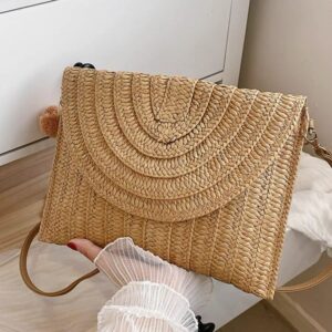 Bags Small Summer New Straw Women’s Envelope Beach Woven Single Shoulder Handbag Messenger Bag Women