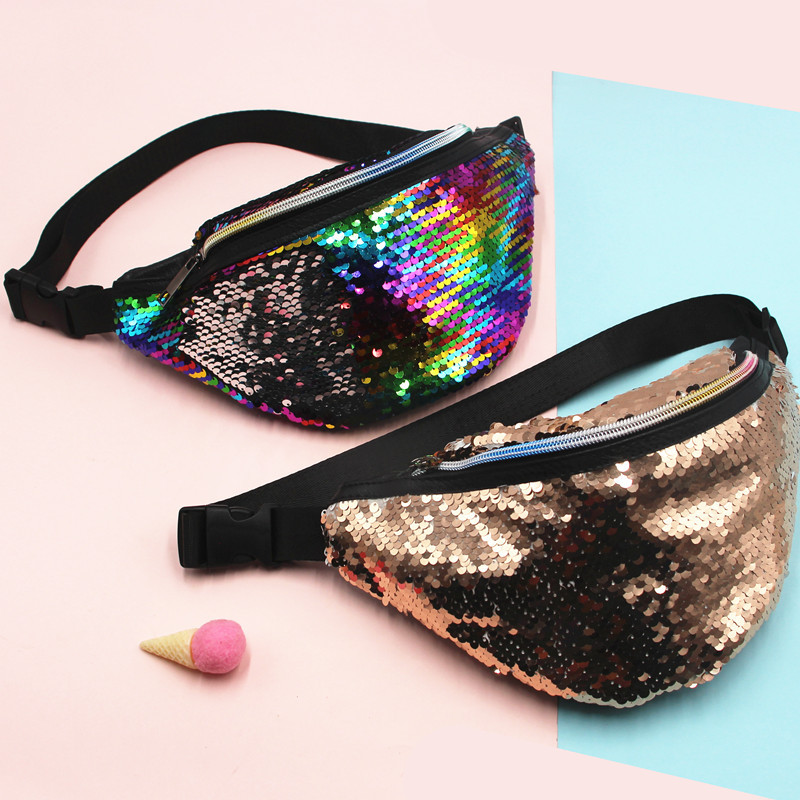 New Women's Mermaid Waist Fashion Sports Shoulder Crossbody Sequin Bag For Women - Image 3