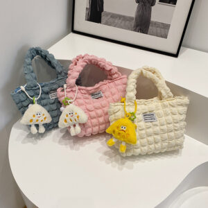 Handheld 2026 New Trendy Fashion Pleated Tote Casual Versatile Shoulder Crossbody Bag For Women
