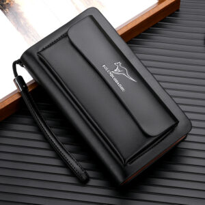 Bags Double Zipper Large Capacity Business Casual Clutch Wallet Mobile Phone Men’s Bag
