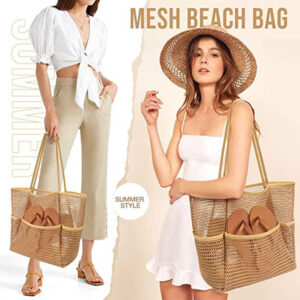 New Women Swimming Beach Mesh Ladies Shoulder Large-capacity Travel Portable Storage Bag Multifunction Handbag