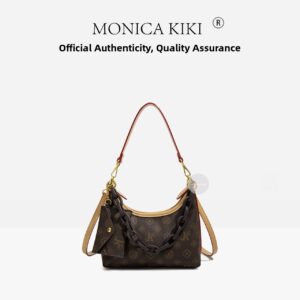 Women’s Crescent Moon Bag New Style High-End Luxury Fashion Monogram Single Shoulder Tote Handbag