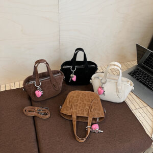 Women’s Leopard Print Bucket New Niche High-end Feel Super Popular Suede Parent-child Crossbody Bag Trendy