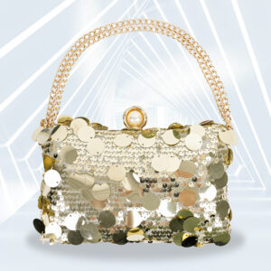 Bags new sequin evening handbag pearl chain Women’s high-grade sense dress bag large capacity clutch