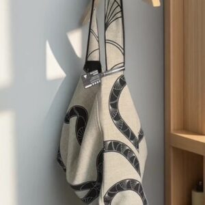 2026 Super Popular Pony Totem Thickened Linen Fabric Large Capacity Canvas Single Shoulder Tote Bag Casual Handbag