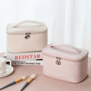 Ladies Large Portable Toasted Cake Waterproof Cosmetics Storage Bag, Dry And Wet Separation Double Layer Design