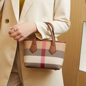 New handbag mini basket bucket Europe and the United States fashion plaid printed shoulder bag light luxury crossbody