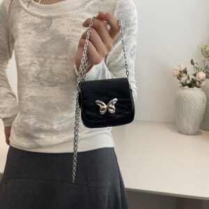 High-end Small For Women Summer 2026 New Mini Lipstick Crossbody Trending Butterfly Chain Shoulder Bag This Year