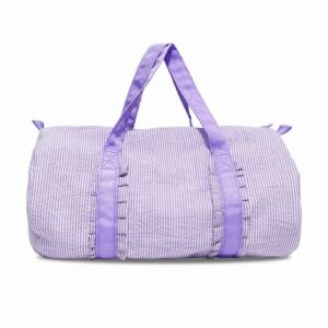 children’s Travel Seersucker Lace Luggage Acrylic Rubber Teeth Zipper Portable Cylinder Bag