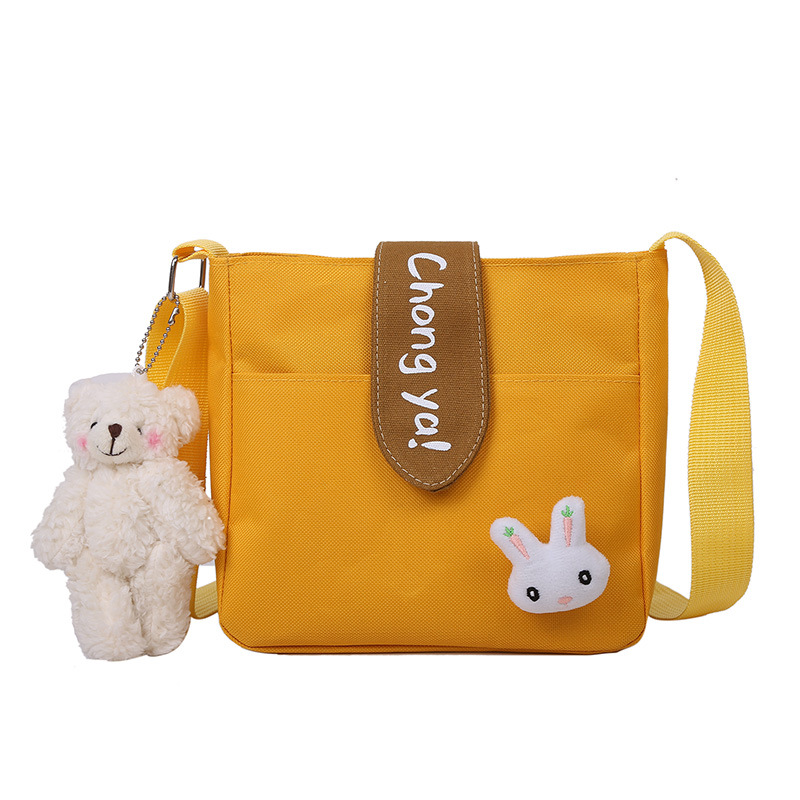 Summer New Canvas For Women Korean Style Cute Girl Shoulder Ins Crossbody Small Square Bag - Image 5