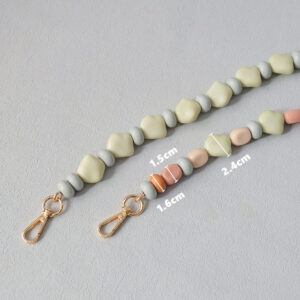 Fashionable Personality Beaded Handmade Color-Block Resin Bag Handheld Acrylic Bead Decorative Chain