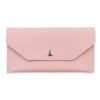 The wallet is pink