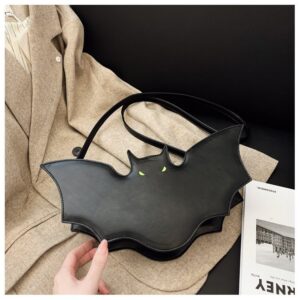 Women’s New Halloween Limited Edition Crossbody Single Shoulder Quirky Bat Leather Bag
